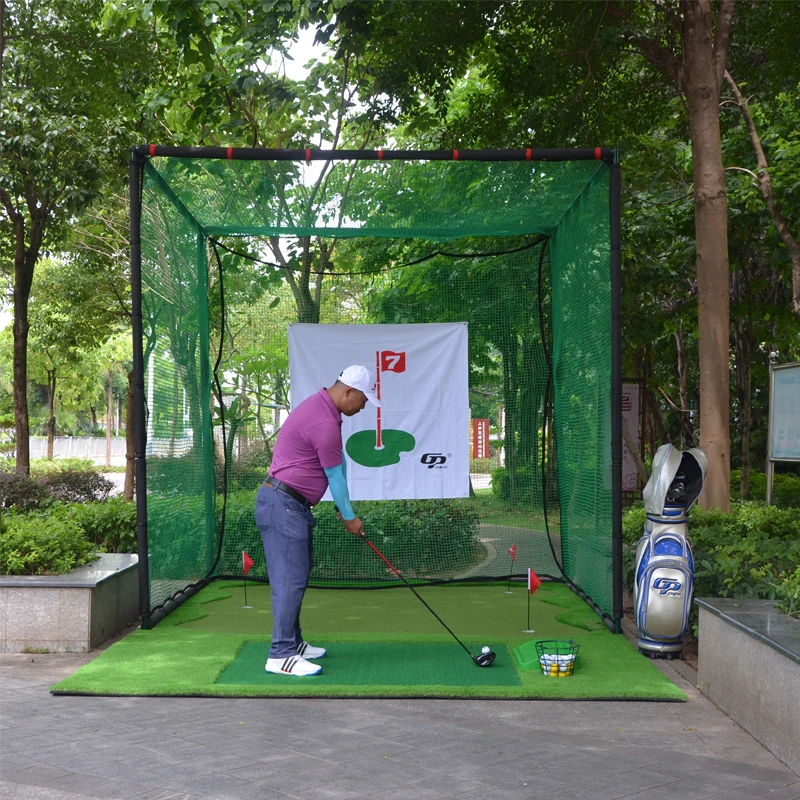 3m X 3m X 3m Indoor e Outdoor durevole Golf Swing Cage Heavy Duty Practice Chipping Net per la pratica del Golf