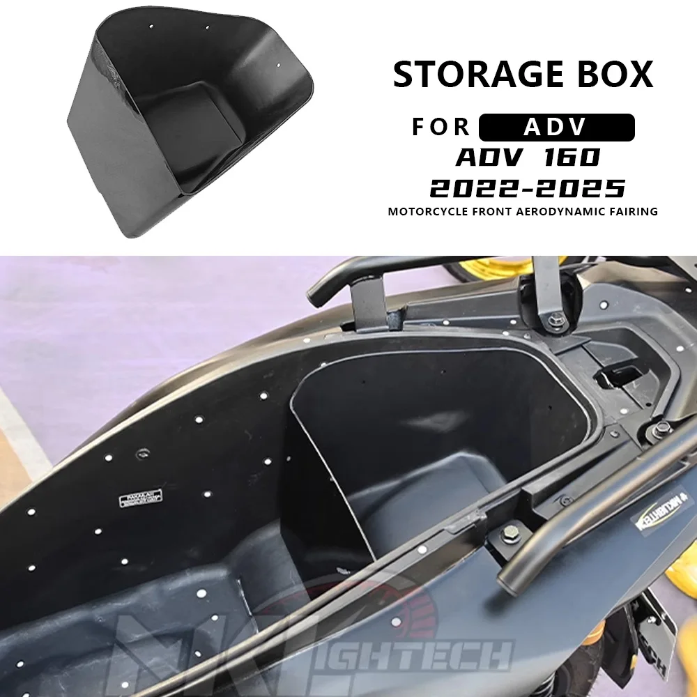 

For HONDA ADV 160 2022-2025 Motorcycle ABS Storage Box Accessories Internal Storage Box Seat Storage Trunk
