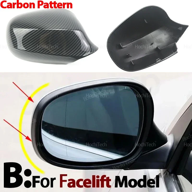 Vollständiger Ersatz im Carbonfaser-Stil, schwarze Rückspiegel-Abdeckkappen für BMW 1 3er E81 E82 E87 E88 E90 E91 E92 E93 – Detail 28