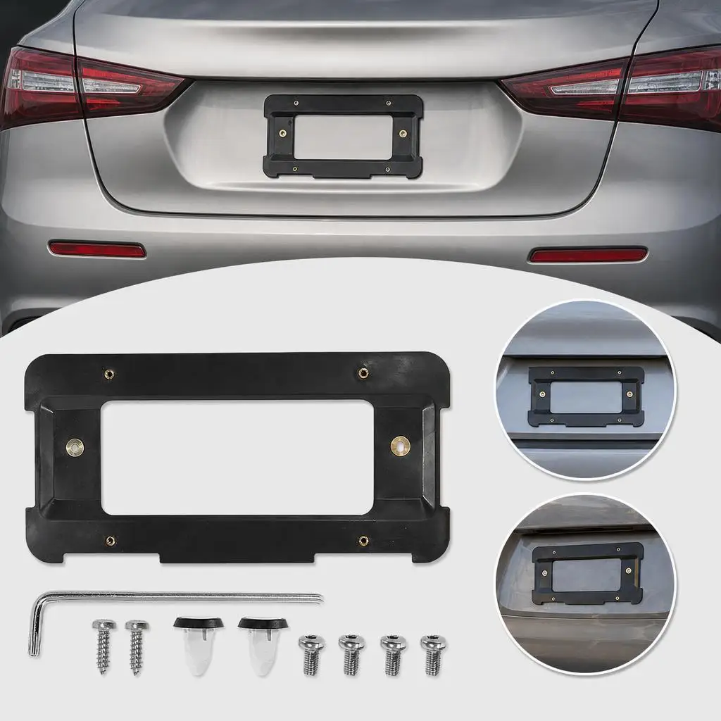 Black US Standard Rear License Plate Base Mount Bracket For BMW 3 5 7 Series X1 X3 X4 X5 License Frame Holder 51187160607