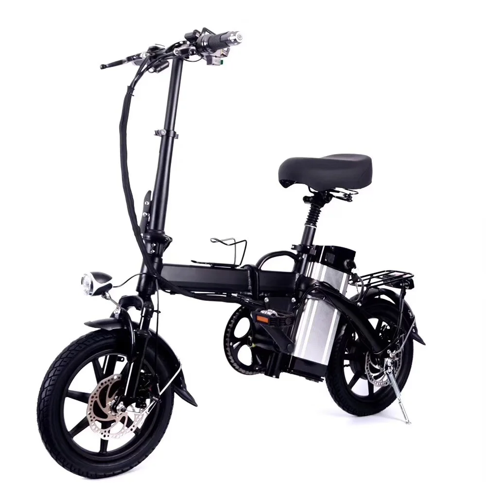 Mini Smart Unisex Electric Folding Bike Steel Lithium Battery 48V Rear Hub Motor Urban Folding Electric Bike off view 5