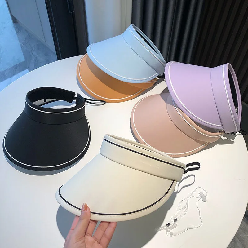 Sun Hat Women's Uv Protection Sun Hat Summer Empty Cap Large Brim Outdoor Cycling Face Shade Hat Woman