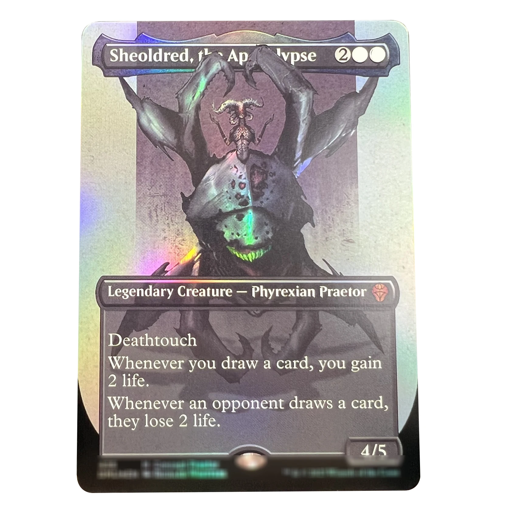 FOIL/Holo Magical Proxy Sheoldred, the Apocalypse Showcase Phyrexian regular 107 Dominaria United Top Quality Custom Card