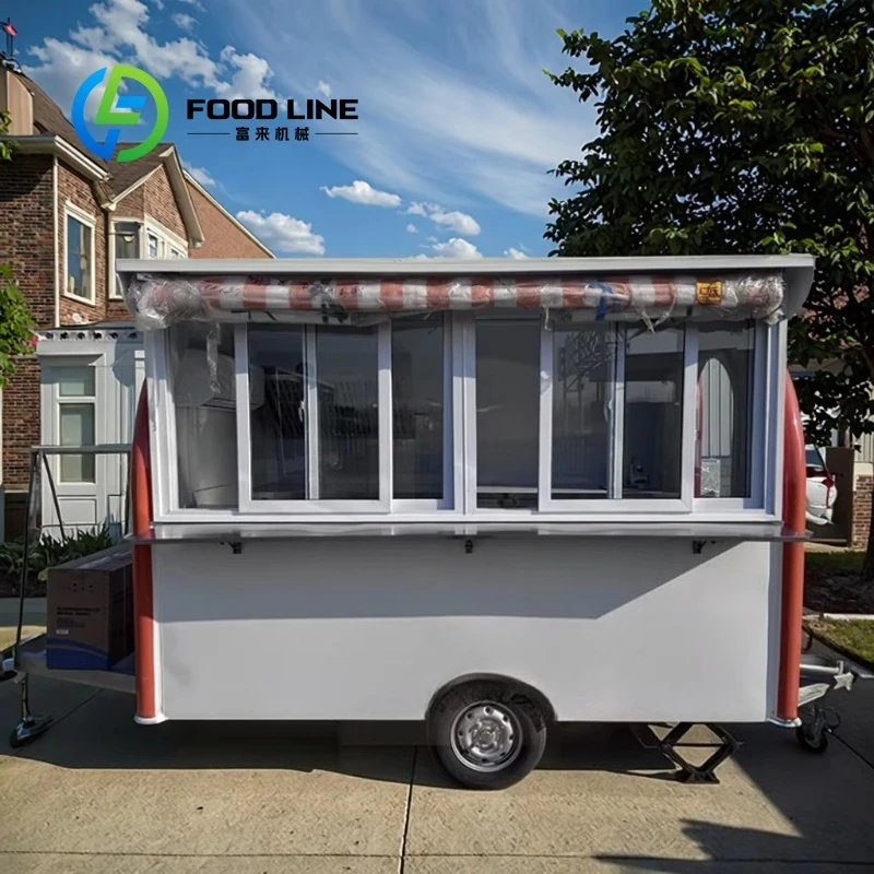 Towable High Quality Outdoor Food Trailer Snacks and Chips Mobile Catering Cart​ Customized
