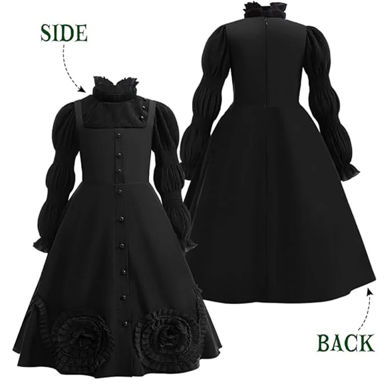 Wicked Dress For Girls Premium Official Costume Black Dress Layers For Gorgeous Volume