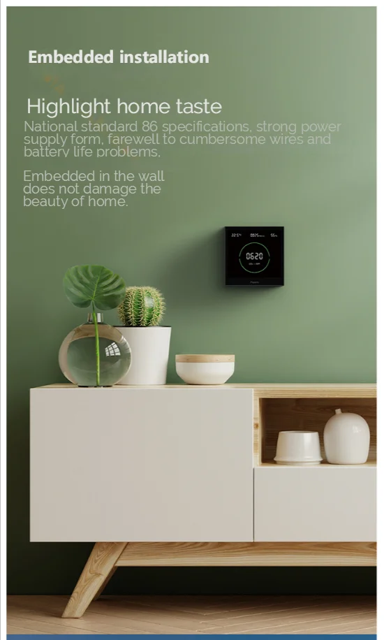 2023 Aqara Air Monitoring Panel S1 Omni Directional Air CO2 PM2.5 Temperatuur Vochtigheid Monitoring Werk Voor Aqara Homekit