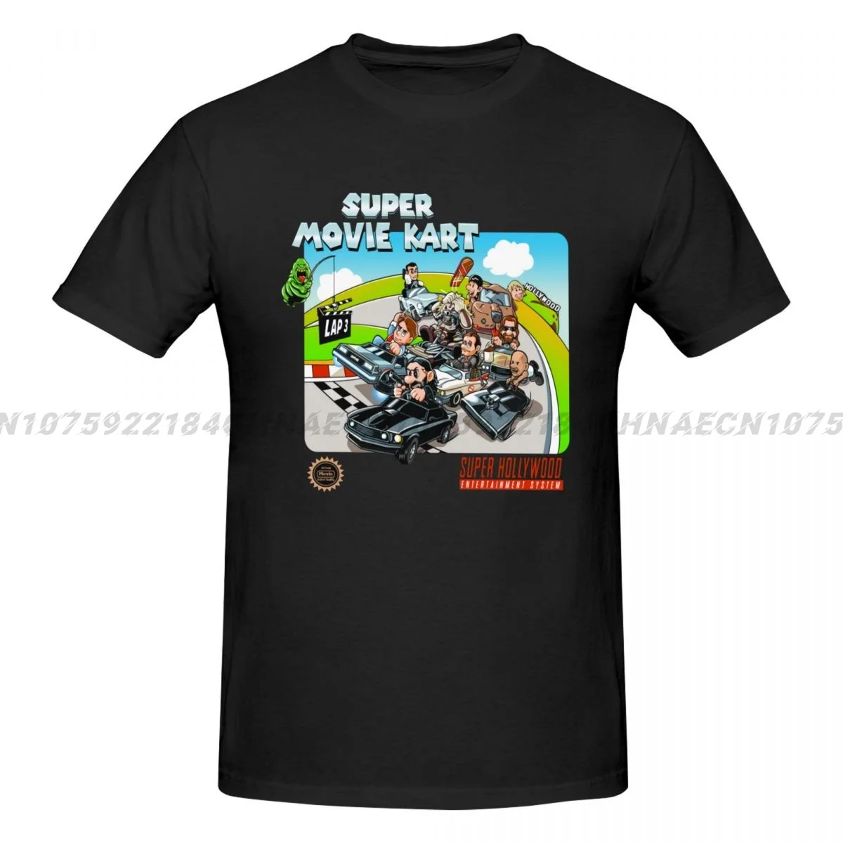 2024 Streetwear Super Movie Kart Back In To The Future Printed T Shirt Men Retro Washed Tops Tees Harajuku