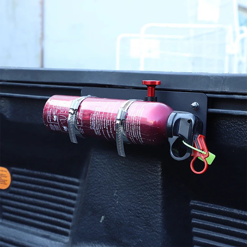 

Gao Ruying For Toyota Tundra 2014-2021 Carbon steel Black Car Cargo Box Fire extinguishing bracket Interior Car Accessories