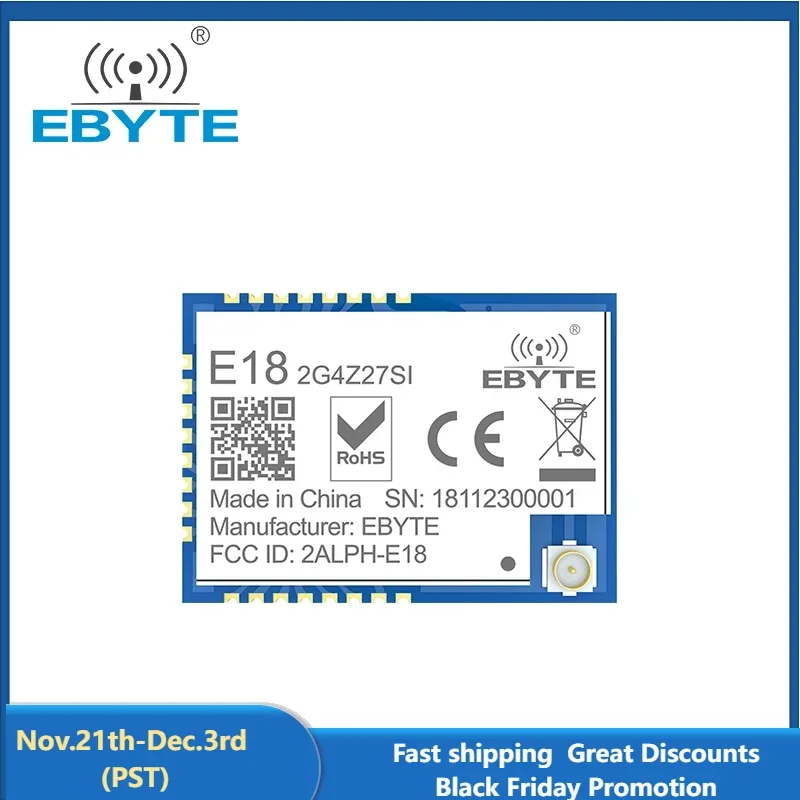 CC2530 Zigbee Module 2.4Ghz 500mW 27dBm Wireless RF Transceiver Receiver EBYTE E18-2G4Z27SI IPEX Antenna for Smart Home