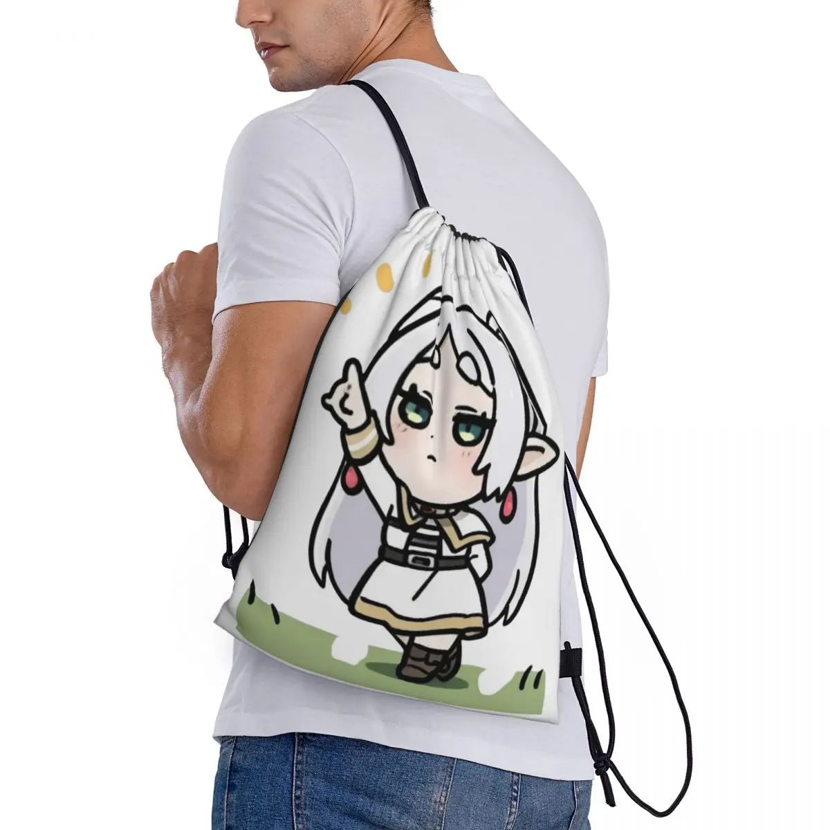 

Рюкзаки Frieren Chibi Frieren Beyond Journey's End Anime (2) — модные сумки на шнурке, сумки для обуви, сумки для книг, сумки для путешествий и студентов