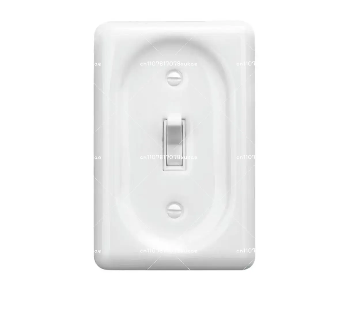 American Standard Retro Ceramic Milk White Switch Socket 120 Japanese-style Homestay Ins Double  Lever Double  Ten-hole Panel