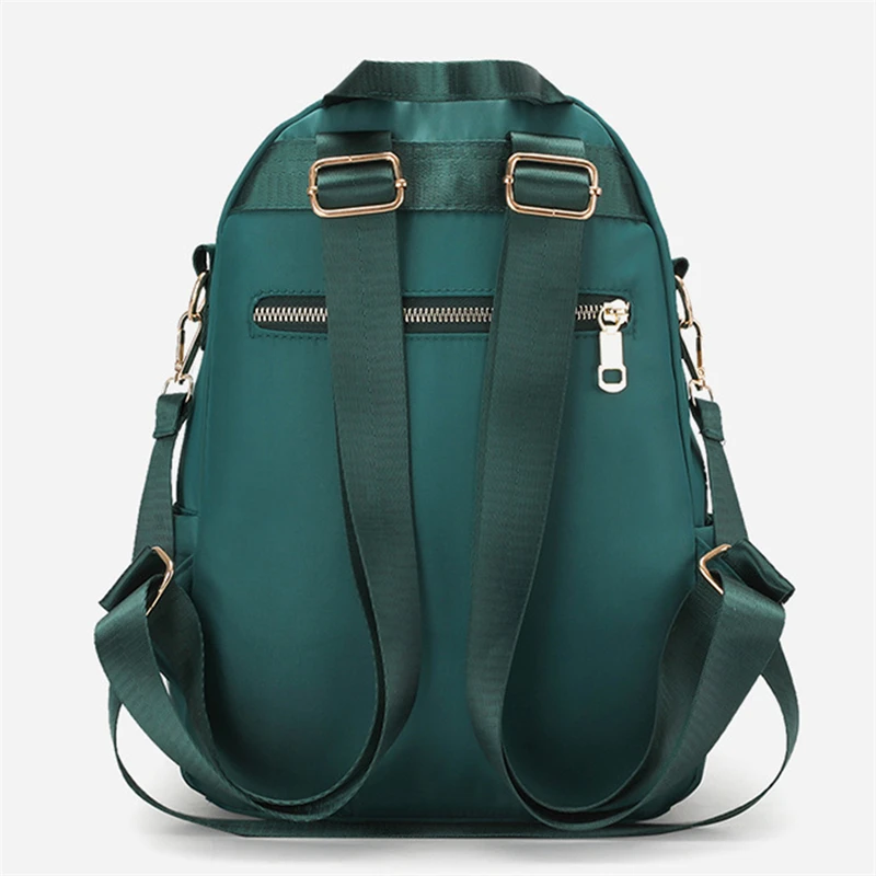 Mochila casual urbana feminina, bolsa de viagem leve impermeável, bolsa de nylon monocromática para senhoras, nova moda, tendência