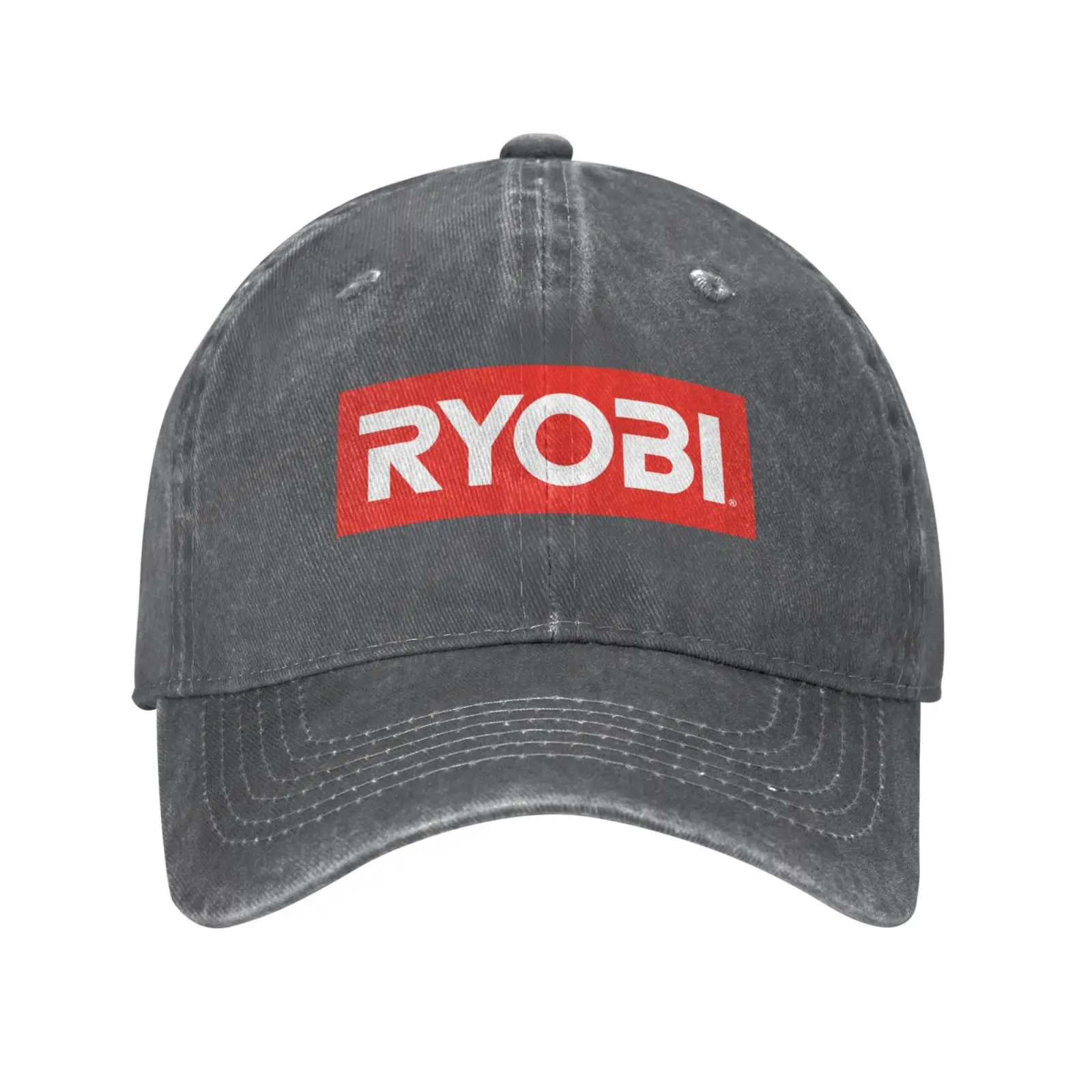 Casquette en denim avec logo Ryobi, chapeau de baseball, qualité