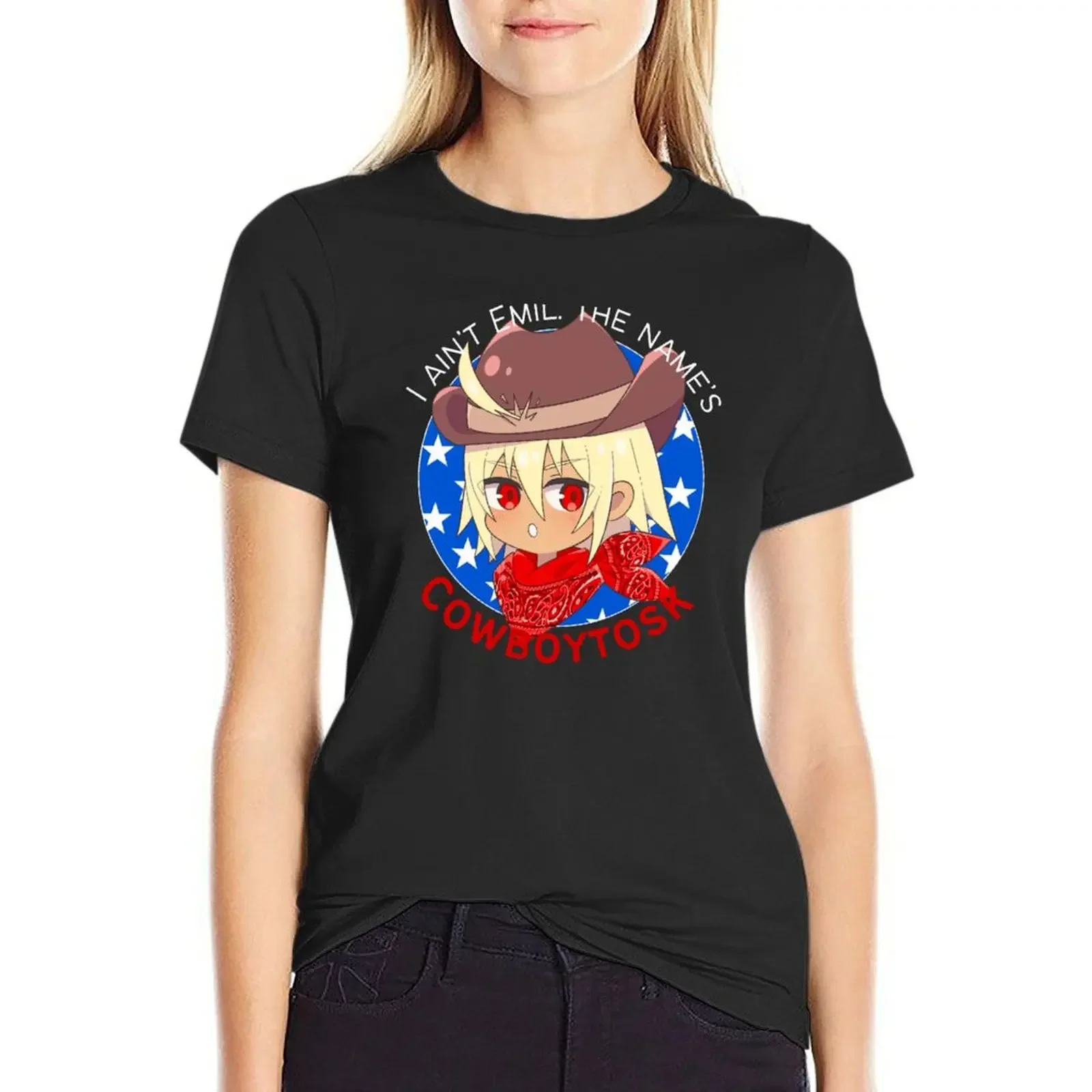 

ToS: DotNW - Ratatosk ※I Ain＊t Emil. The Name＊s Cowboytosk§ T-Shirt anime plain Women t shirt