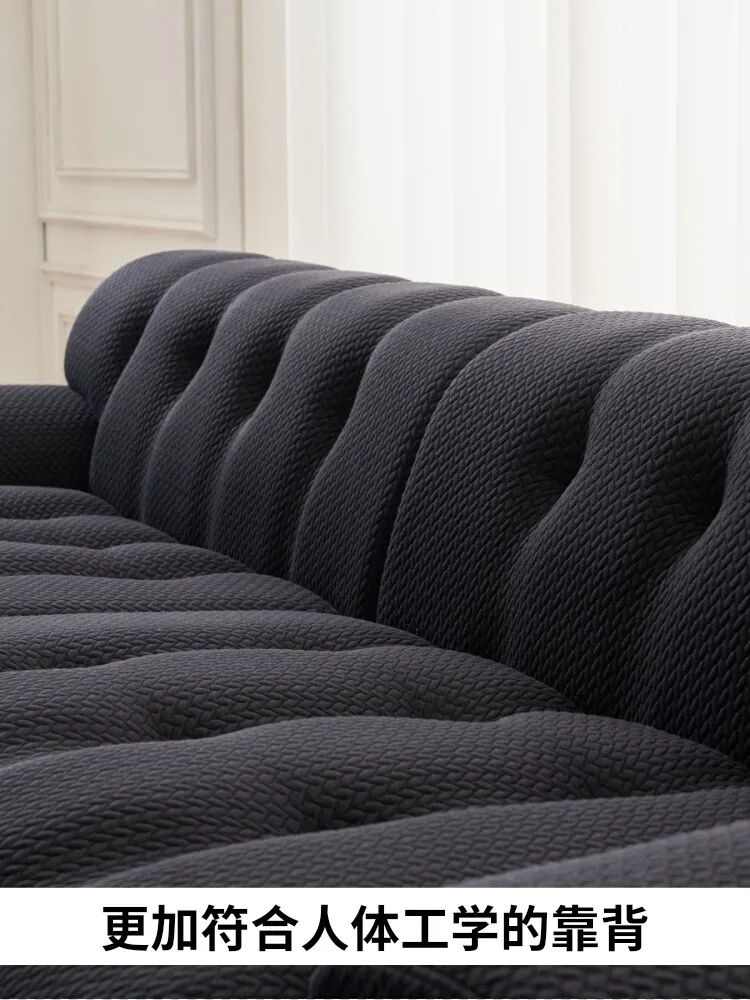 Moderne einfache Wohnzimmer Designer Netz Promi Wolke kleine Wohnung Rochburg dreisitzige Stoff Inline Pull-Down-Sofa