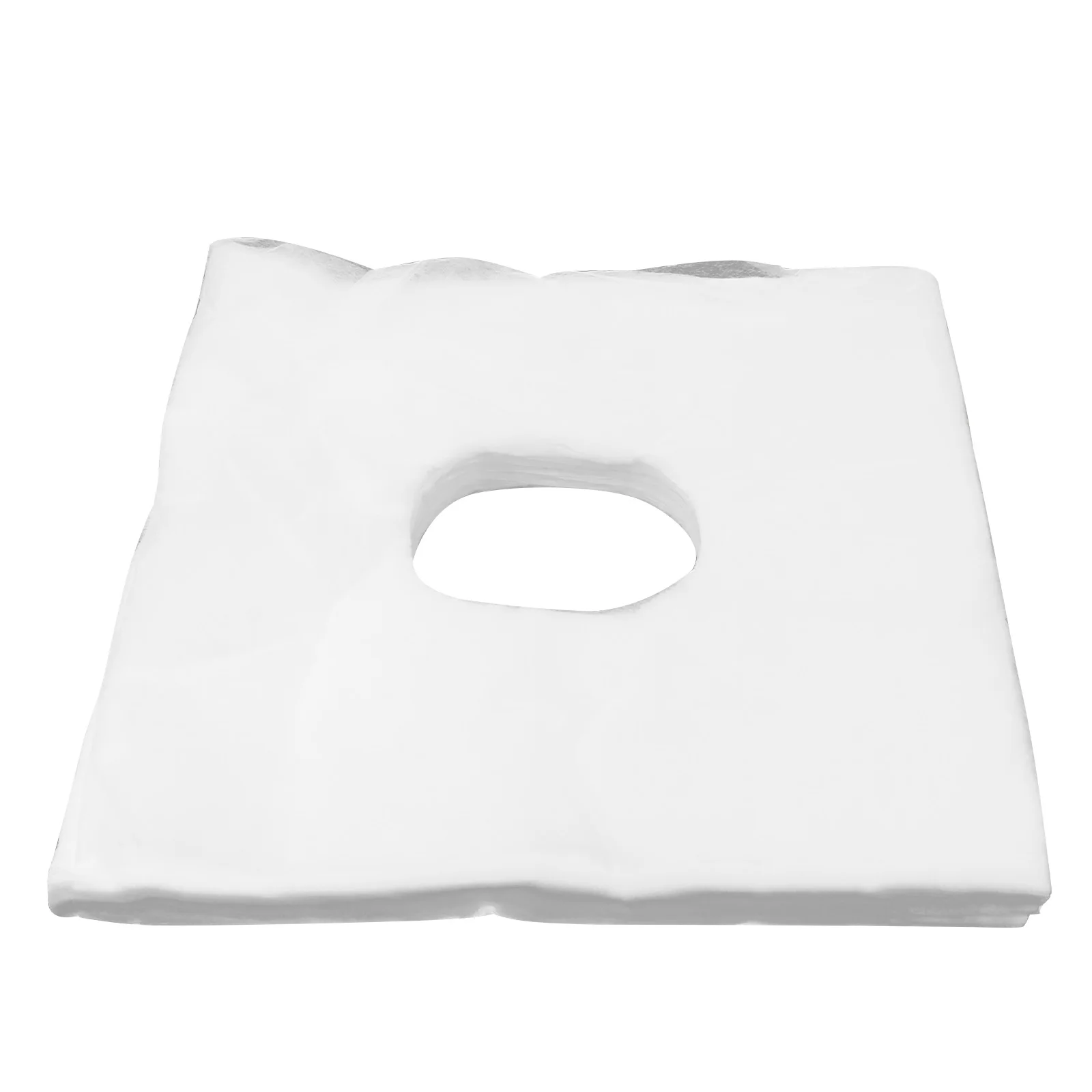 200Pcs Hollow Face Cover Non-Woven Disposable Spa Massage Bed Sheet Facial Skin Friendly Salon Supply Massage Face Cover