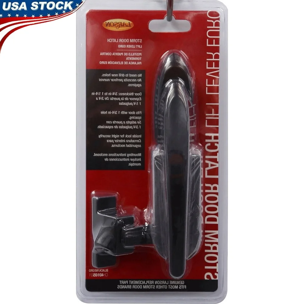 

Lift Lever Handle Hardware Kit Solid Core Doors Easy Install Surface Mount with Night Lock Backplate Included