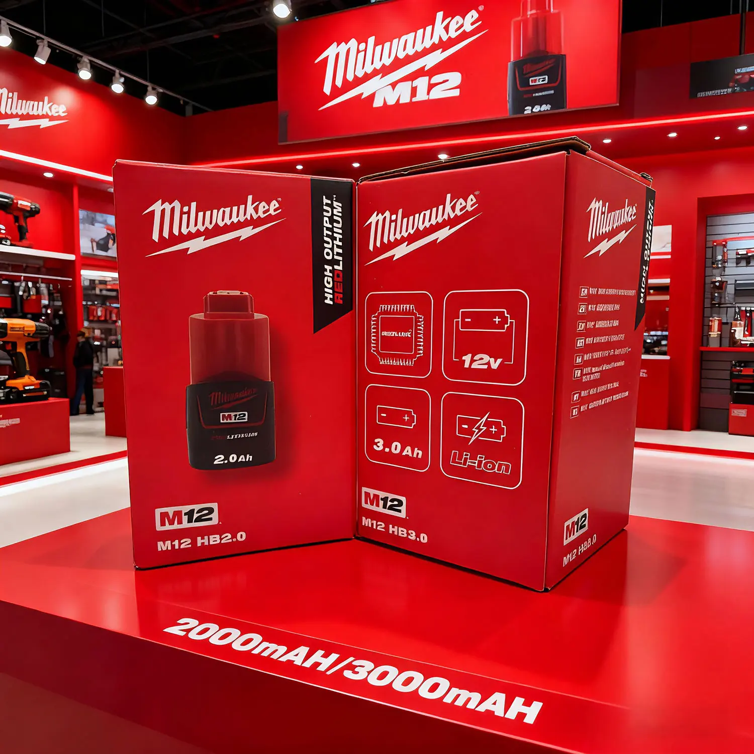 Originální dobíjecí 12V baterie Milwaukee 48-11-24 1148-11-2401mil-12a-Li M12 2Ah/3Ah baterie Milwaukee. - náhled 2