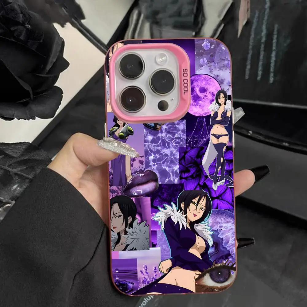 Seven Deadly Sins Merlin Phone Case for iPhone 17 16 15 14 13 12 11 X XR XS Air Pro Max Plus Pink Colorful Silver Cover