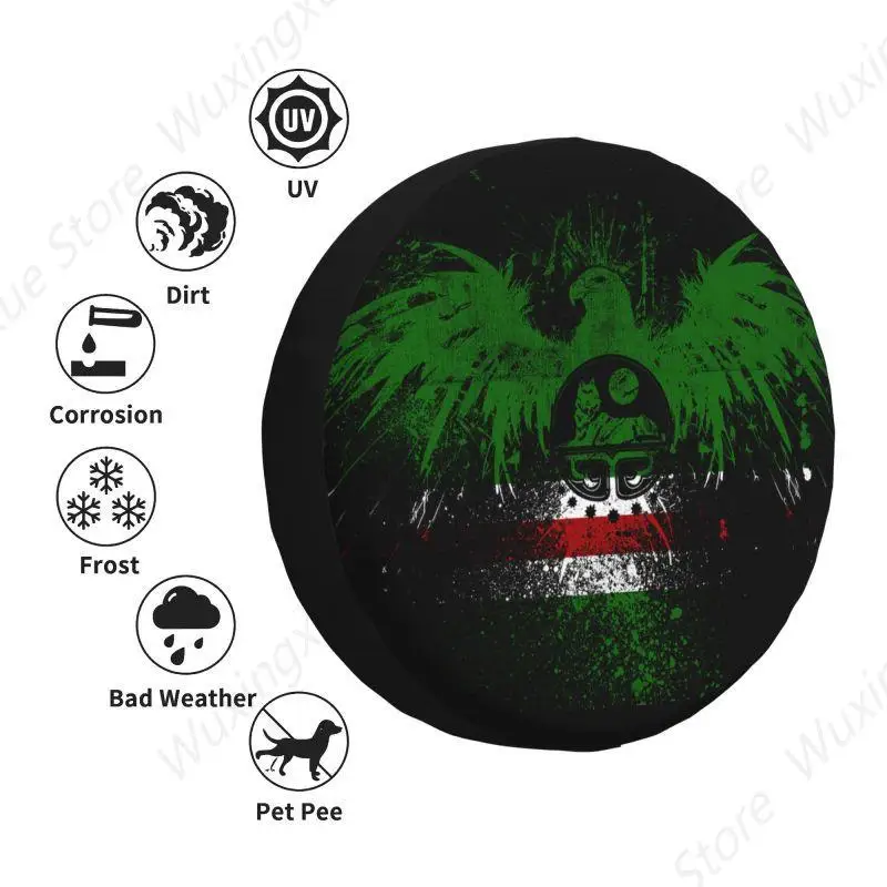 Cubierta de neumático de repuesto con bandera chechenia personalizada para Toyota RAV4 Prado Chechnya Power 4WD 4x4 SUV protectores de ruedas de coche 14 "15" 16 "17" pulgadas