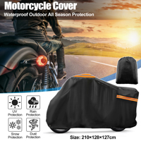 Motoforti Motorcycle Cover 300D Waterproof for Cruisers Models Motorbike Cover for Harley Iron 883 FatBoy 114 Softail Outdoor