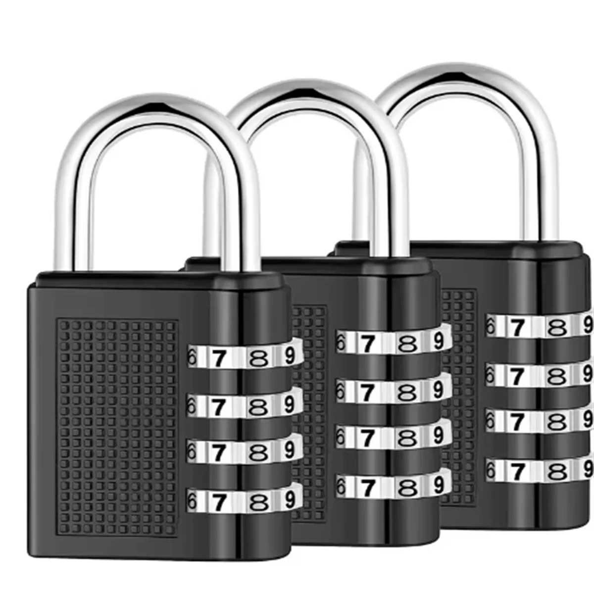 4 Digit Zinc Alloy Combination Lock Padlock Luggage Anti-theft Weatherproof Security Outdoor Gym Safely Code Door Lock Black