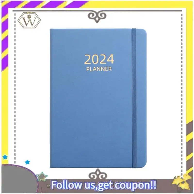 New 1 Pcs A5 English Schedule Planner Elastic Band Notebook Strap Book Notebook Blue
