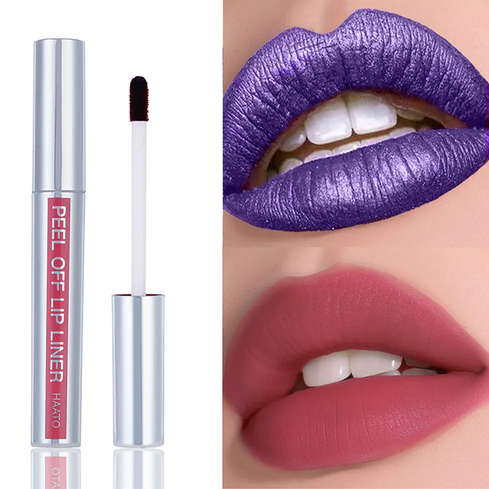 Rossetto strappabile Lip Liner Smalto labbra Impermeabile a lunga durata Non sbiadisce Lip Contouring Lip Rimpolpante Rossetto opaco Tazza antiaderente