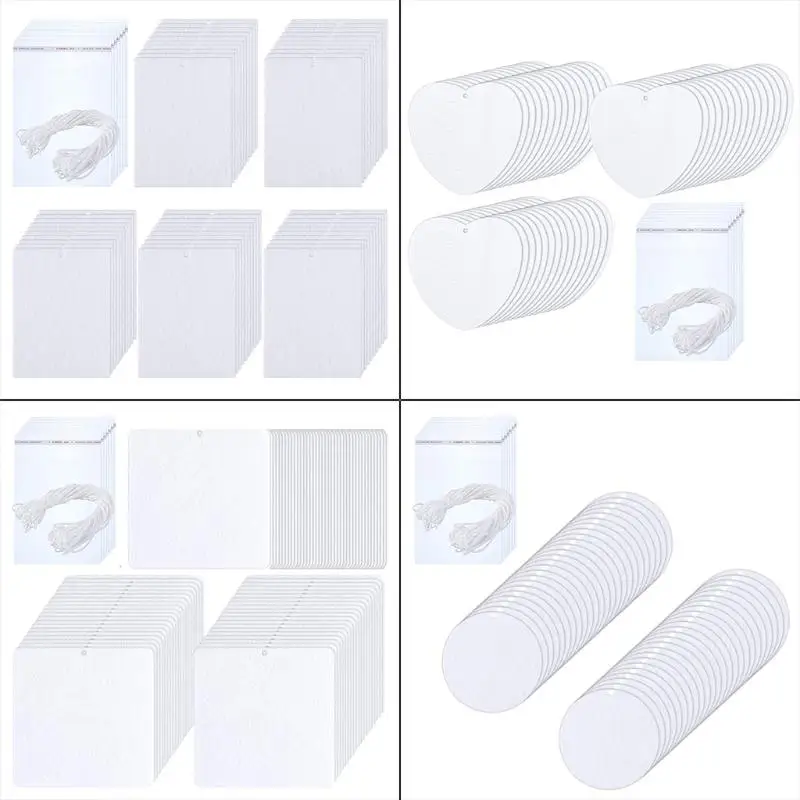 31BB Sublimation Car Pressed Felt Blanks DIY Heat Press Ornaments with Elastic Ropes