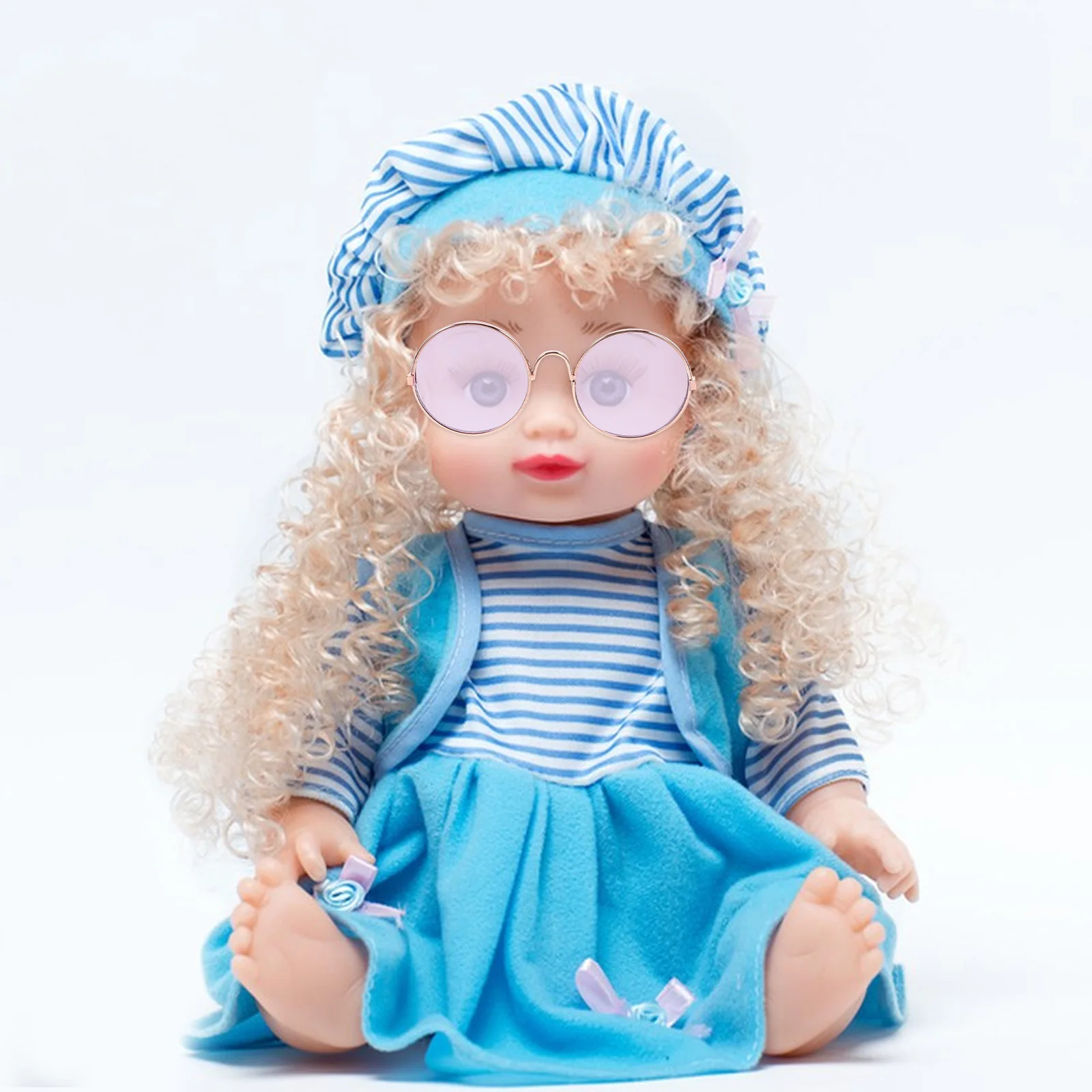 

3 Pcs Baby Decorative Glasses Dollhouse Miniature Eyewear Metal Accessories Eyeglasses Craft Frames