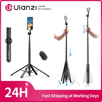 Ulanzi SK-21 Magnetic Auto-Open Tripod Selfie Stick for iPhone 17 16 15 14 Portable…