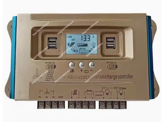 

30A 40A 60A 100A Wind Solar Hybrid Charge Controller Dual USB Charge Wind-Solar hybrid system controller MPPT charge regulator