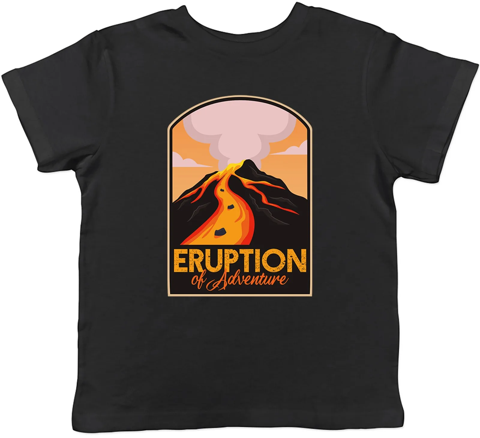 Eruption of Adventure Volcano Lava Kids T-Shirt Boys Girls Gift