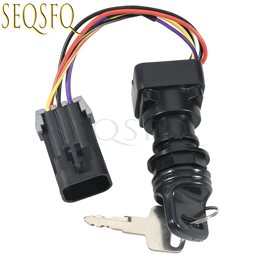 

Outboard Motor 3-Position Ignition Key Switch W/Harness 87-897716K01 897716 8M0059686 for Mercury Marine Quicksilver replaces