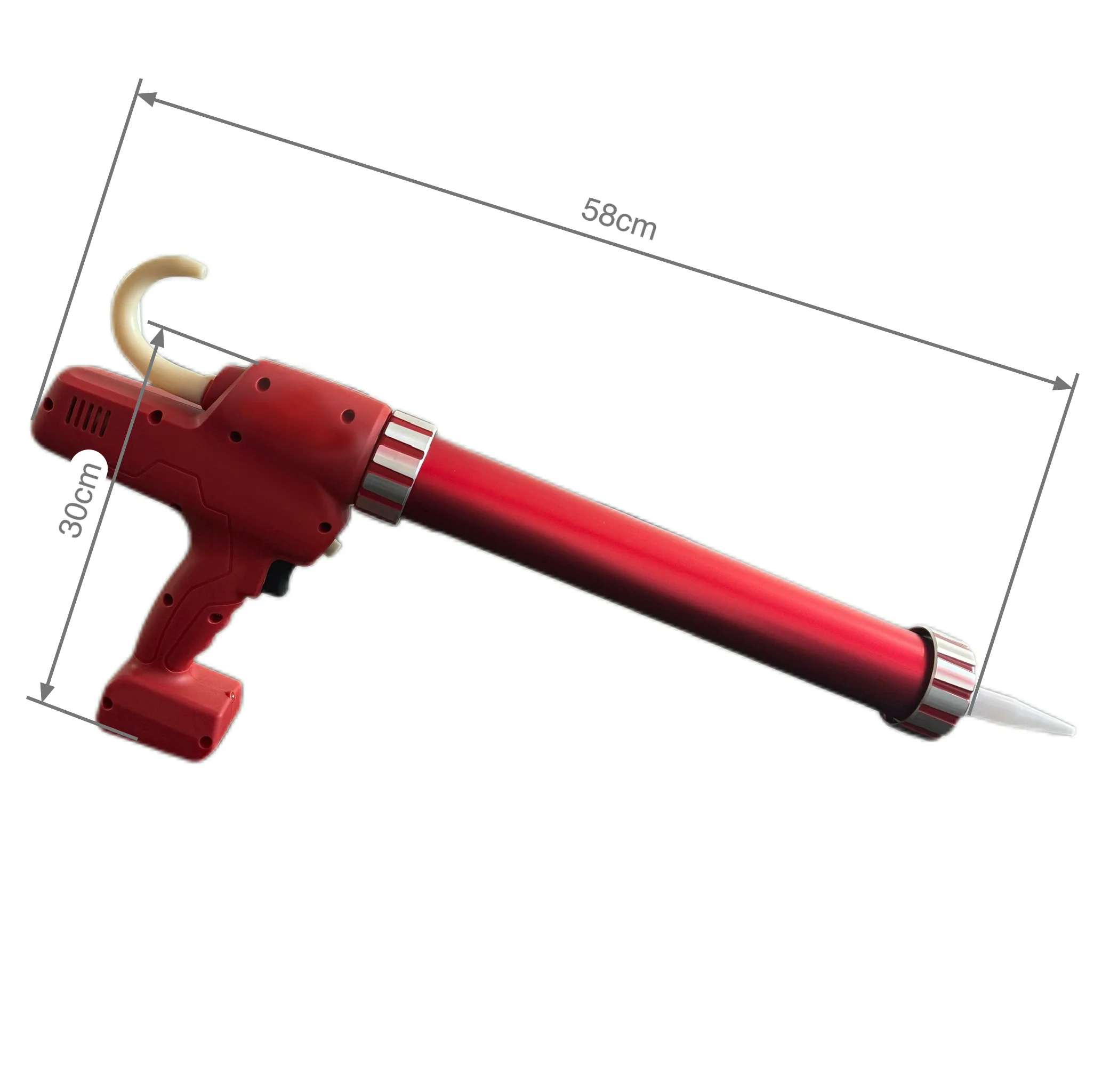 Industrial 18V Electric Sausage Sealant Gun Auto-Feed High-Capacity Caulking Gun Adjustable Torque Anti-Clog Nozzle for Marine