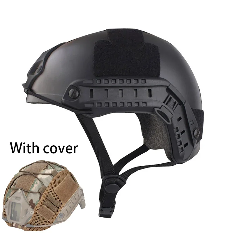 Army Airsoft MH Outdoor FAST Helmet Protective Paintball Wargame Helmet with Protective Goggle Lightweight Protective Helmet