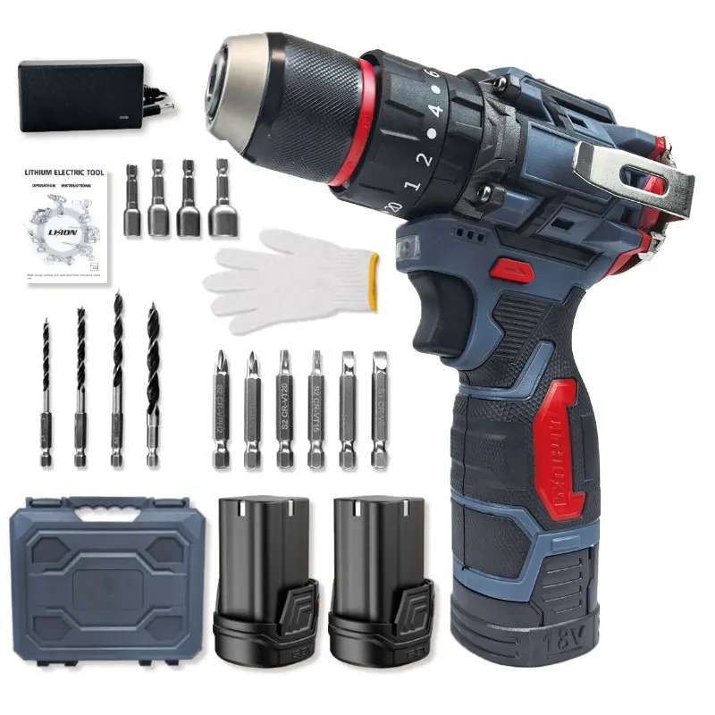 

Brushless Motor Electric Screwdriver Hammer Battery-powered Tools Cordless Drill Electric Tool Set