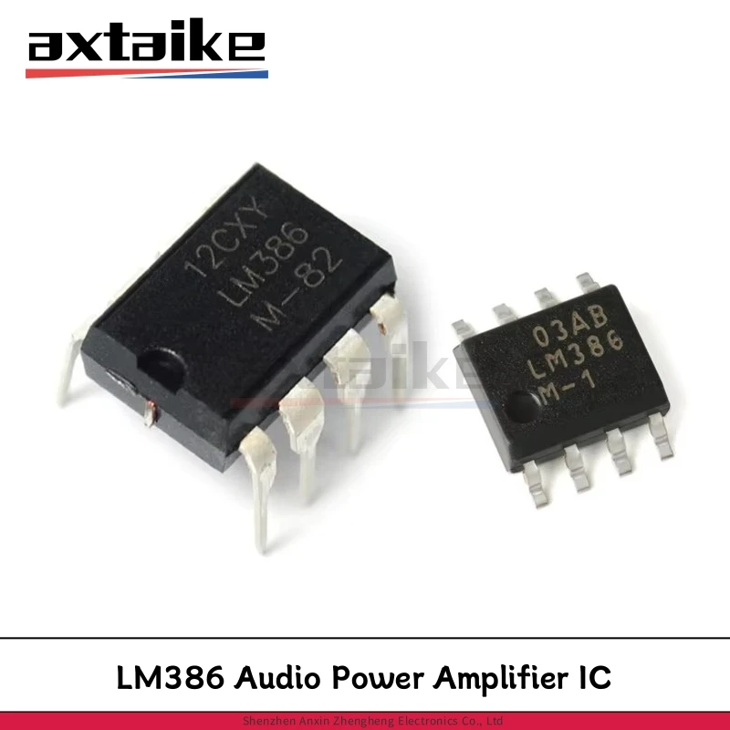 10PCS LM386 DIP-8 SOP-8 SMD LM386MX-1/NOPB LM386G LM386N LM386D LM386M-1 LM386N-1 386N-1 LM386N-1/NOPB Audio Power Amplifier IC