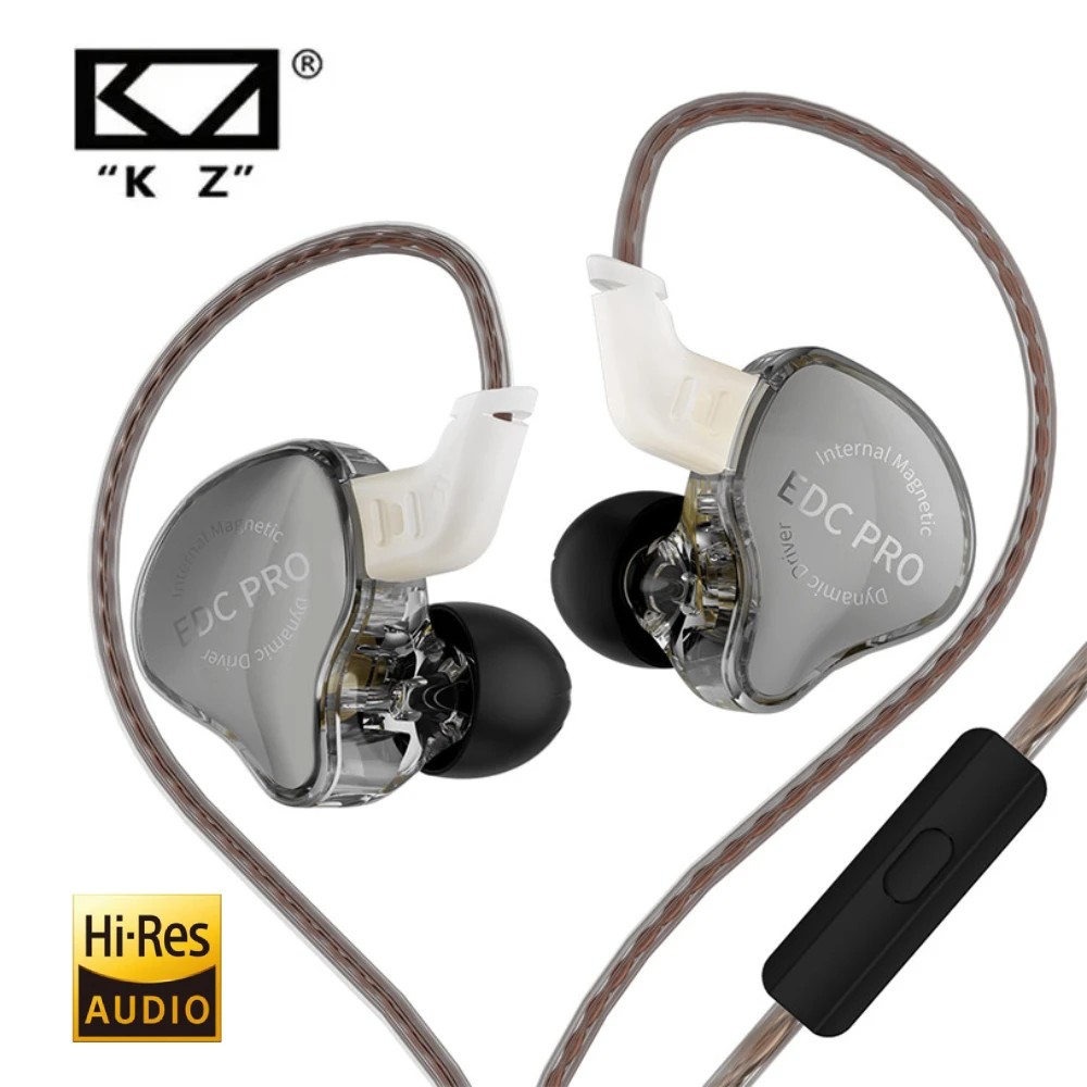 New KZ EDC PRO HIFI 3.5MM In-ear Wired Earphone Dynamic High Performance Monitor Headphone with Detachable Audio Cable