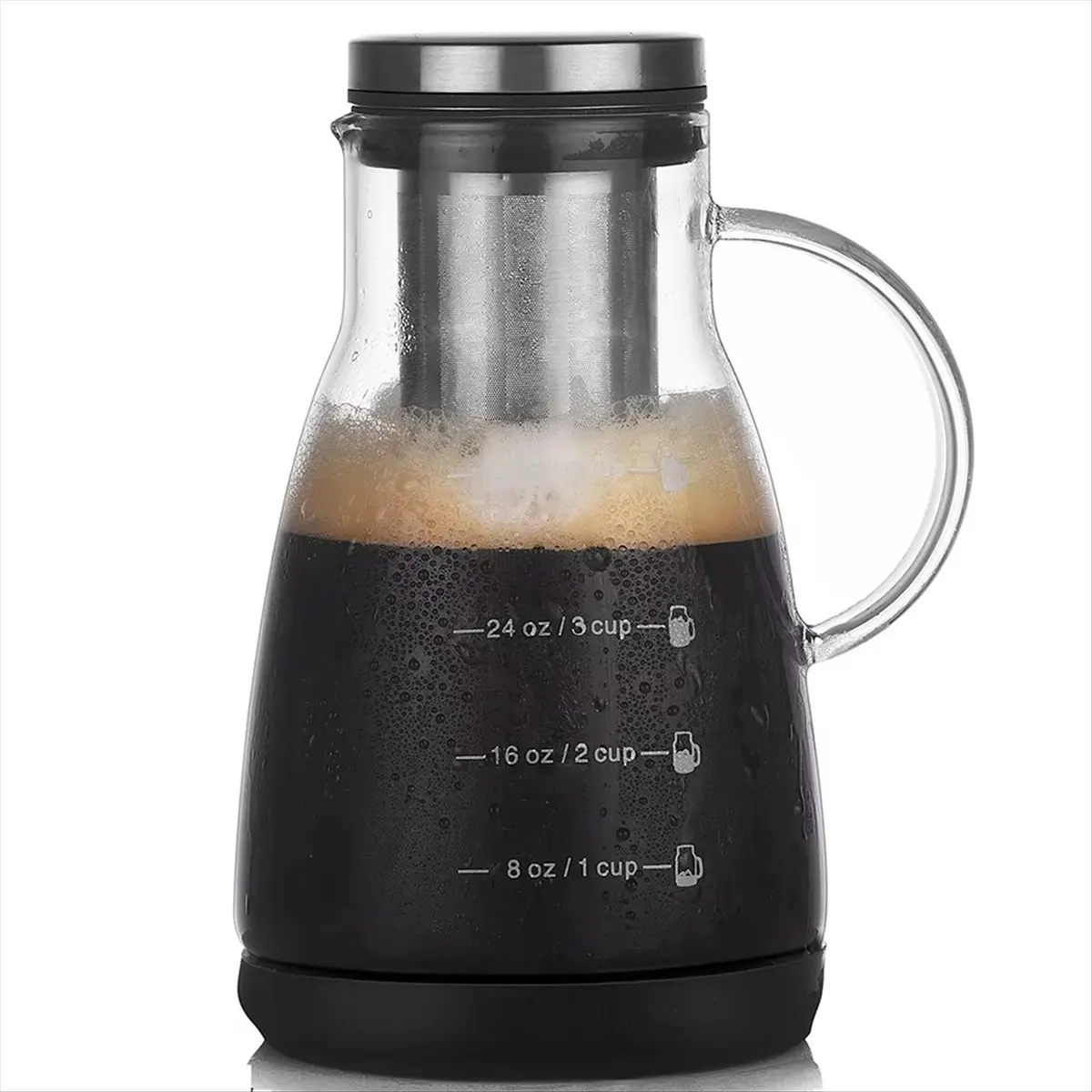 ABNH 960ml Dual-Use Cold Brew Coffee & Tea Maker, Espresso Ice Drip Glass Pot with Filter,Glass Pot for Home Use
