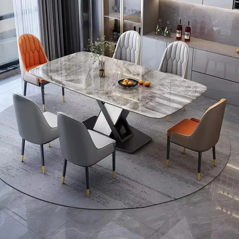 

European Party Dining Tables Square Design Event Restaurant Kitchen Dining Tables Marble Salon Mesas De Comedor Home Furniture