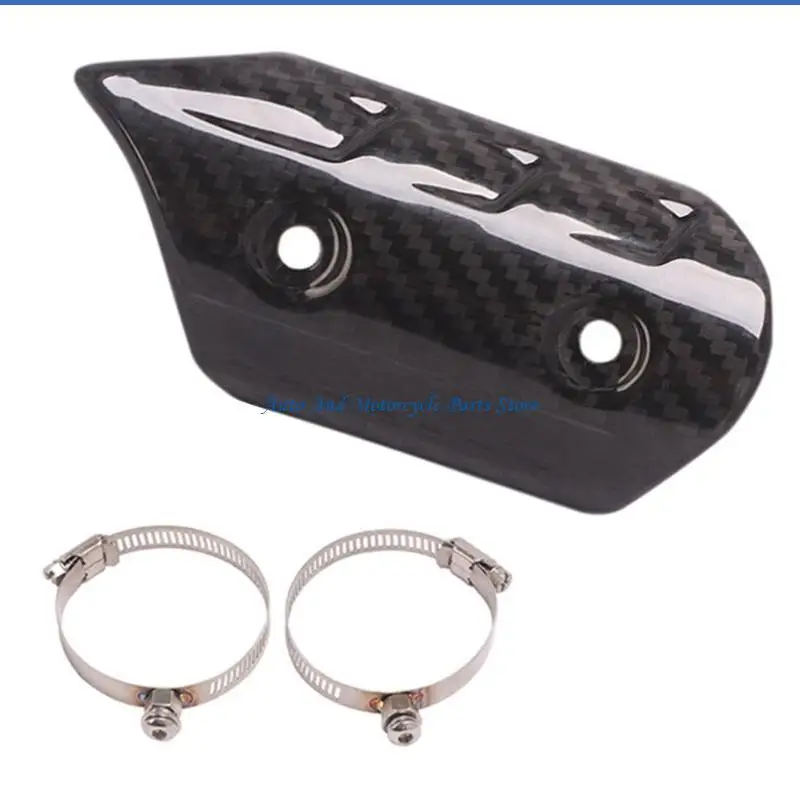 P9FD Motorrad-Auspuff-Schalldämpfer-Schutz, Escape-Hitzeschild-Abdeckung, schützt vor Verbrühungen, Motorrad-Modifikation – Detail 3
