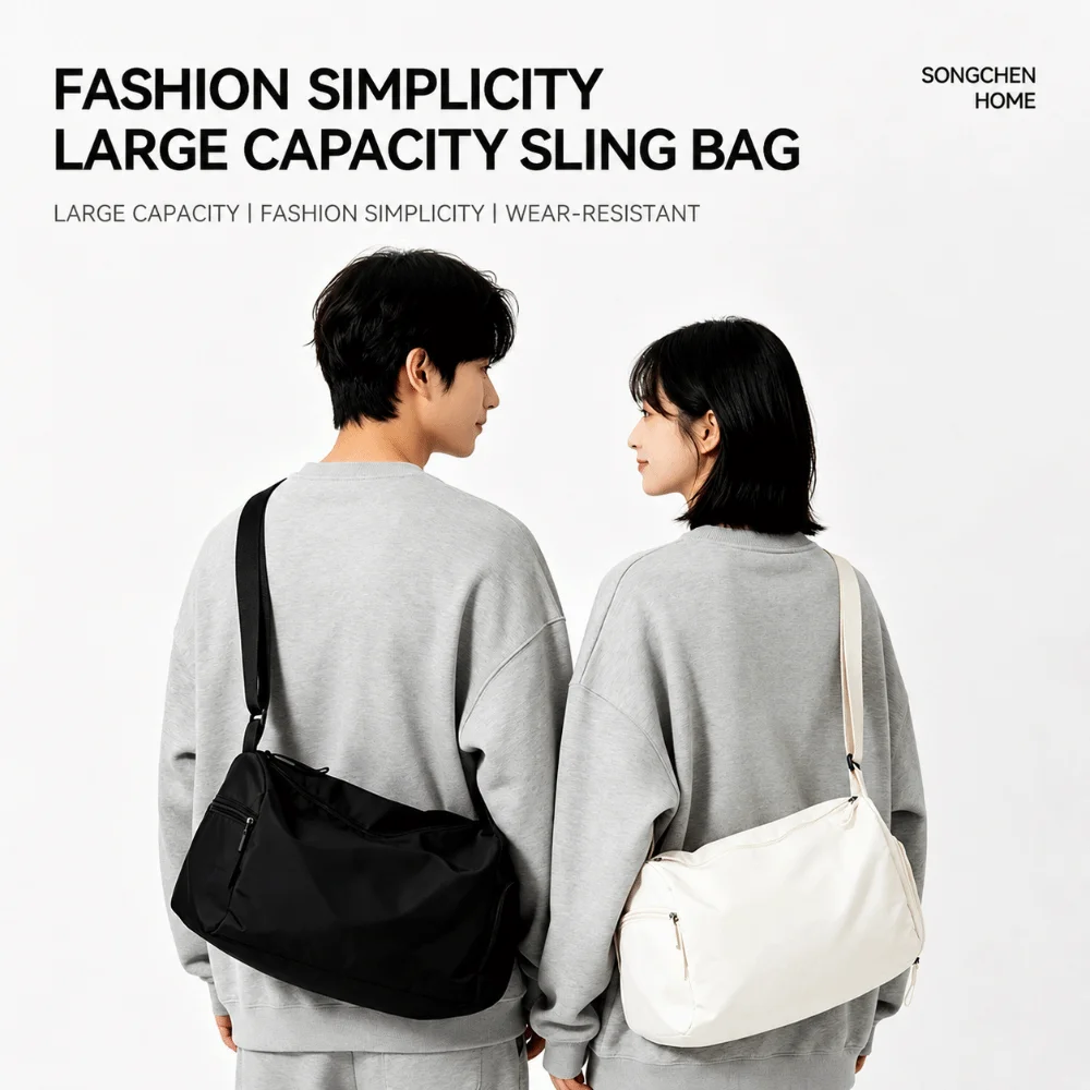 Modische, wasserdichte Reisetasche aus Oxford-Stoff, große Kapazität, verstellbarer Riemen, Sporttasche, ultraleichter Sportrucksack, unisex. – Detail 3