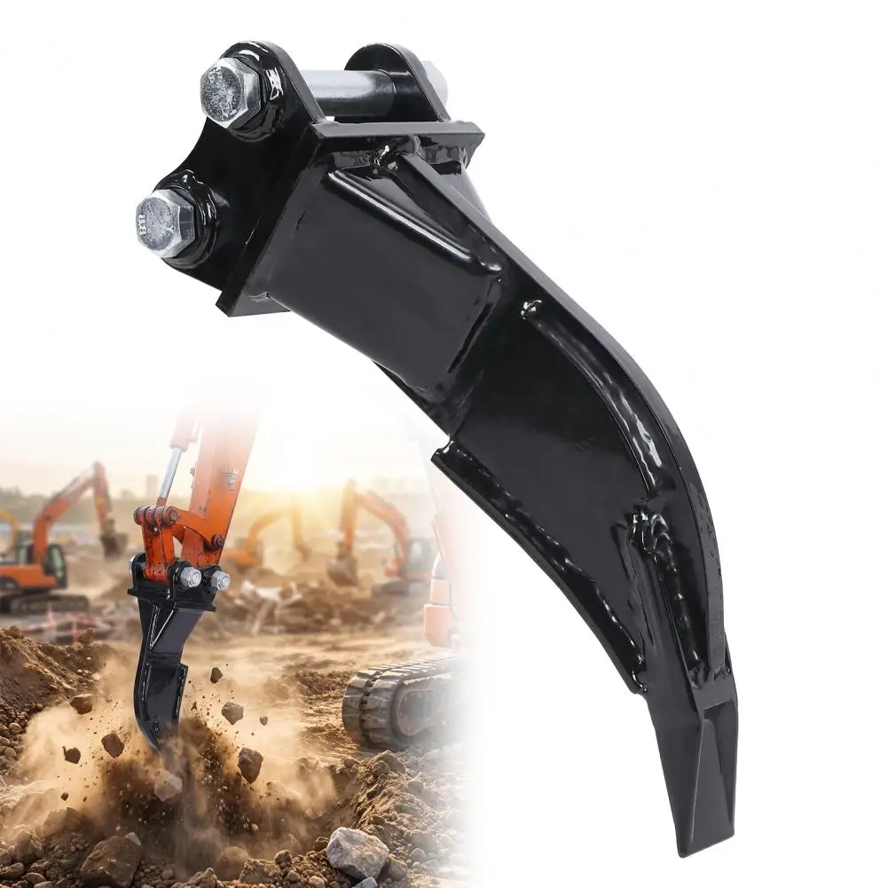 Single Hook Excavator Scarifier Attachment, Backhoe Digger for 1‑1.5Ton Mini Excavator, 90mm Span 25mm Hole 88mm Wheelbase
