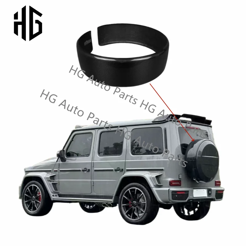 

Car Styling Dry Carbon Fiber W464 Spare Wheel Tire Trim Protective Rear Trunk Wheel Tire Cover For Benz G-Class W463 G500 G63