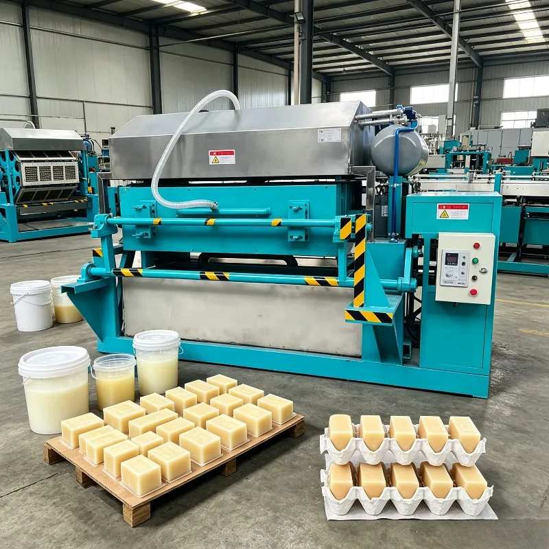 India Vietnam Farm Manufacturing Plant 4000 Pieces Per Hour 12 Holes Egg Crate Box 30 Caves Automatic Egg Traya Making Machine