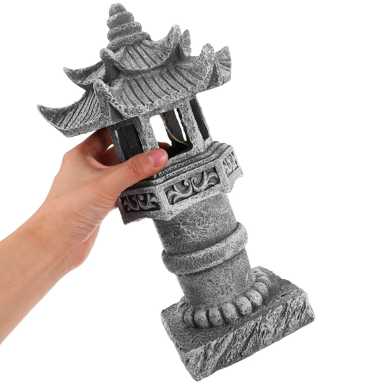 Elegant Resin Garden Pagoda Statue Outdoor Zen Decoration Asian Style Lawn Ornament For Backyard Patio Courtyard Yard Lawn Asian