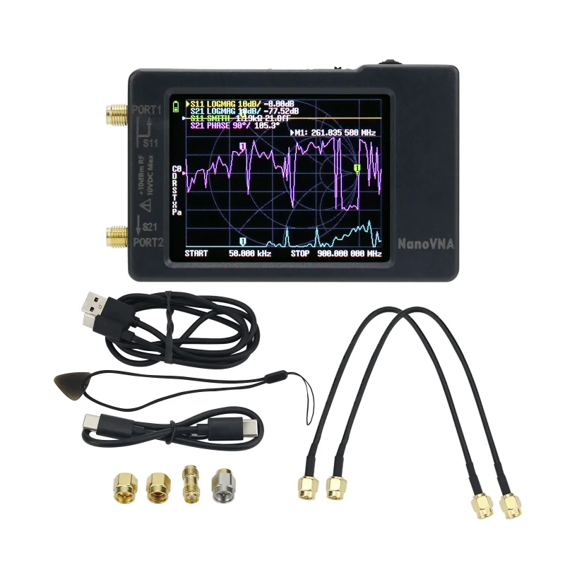 Nanovna-H NanoVNA 50KHz-1.5GHz Very Tiny Handheld Vector Network Analyzer MF HF VHF Antenna Analyzer