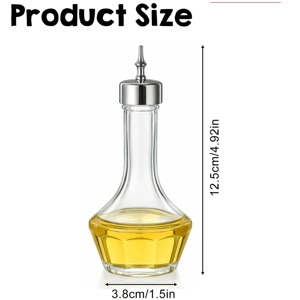 Bitters Bottle Set Glass Dash Bottle, 50ml Elegant Glass Dash Bottle Professional Bar Tool for Crafting Cocktails, Home or Bar