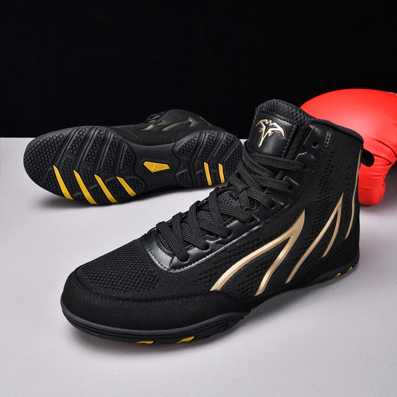 

Men New Boxing Shoes Comfortable Outdoor High Top Training Male Combat Wrestling Shoes Lightweight Big Size Judo Sport Sneakers